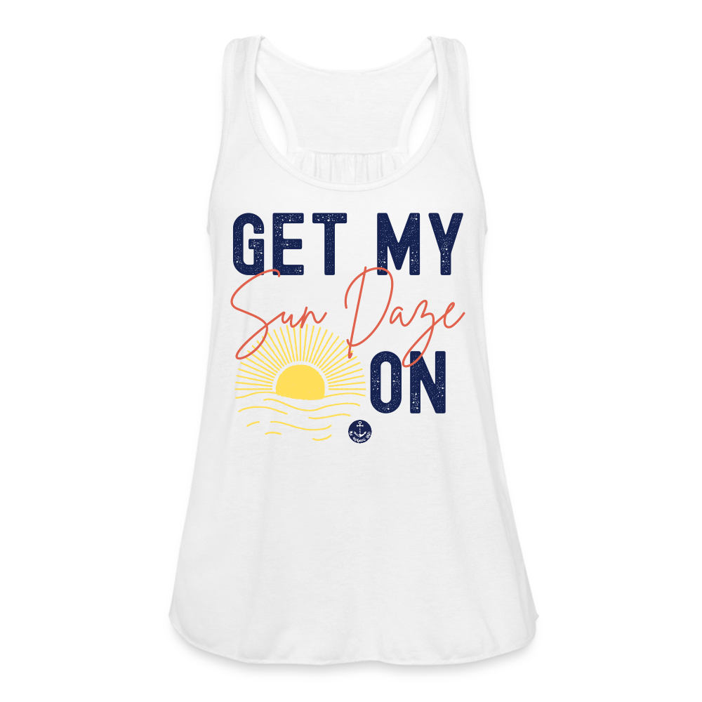 Sun Daze Flowy Lake Tank Top - white