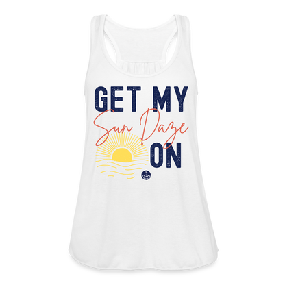 Sun Daze Flowy Lake Tank Top - white