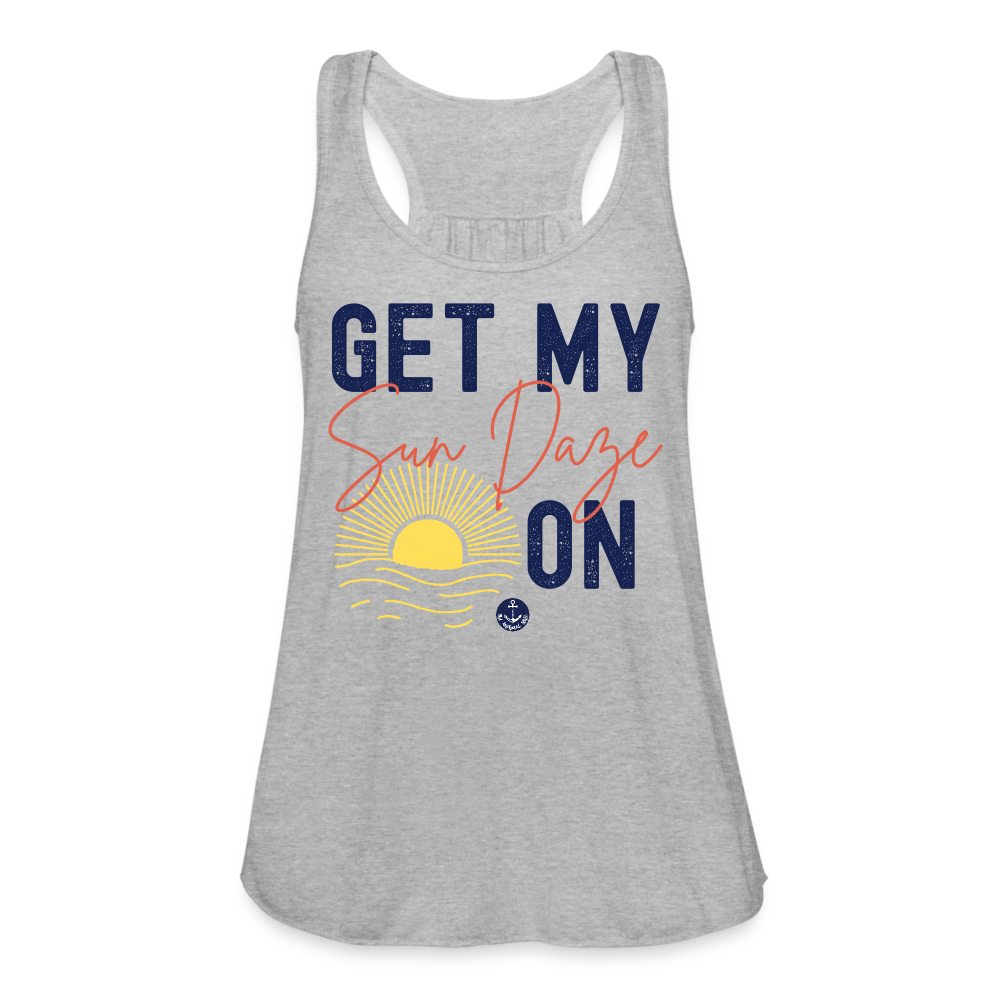 Sun Daze Flowy Lake Tank Top - heather gray