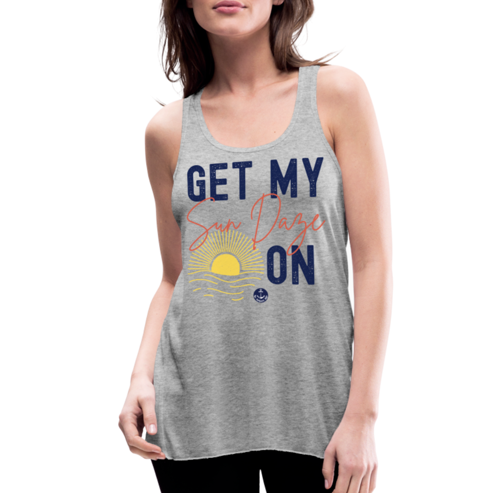 Sun Daze Flowy Lake Tank Top - heather gray