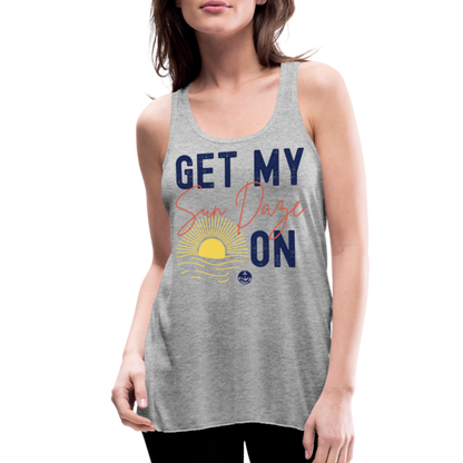 Sun Daze Flowy Lake Tank Top - heather gray