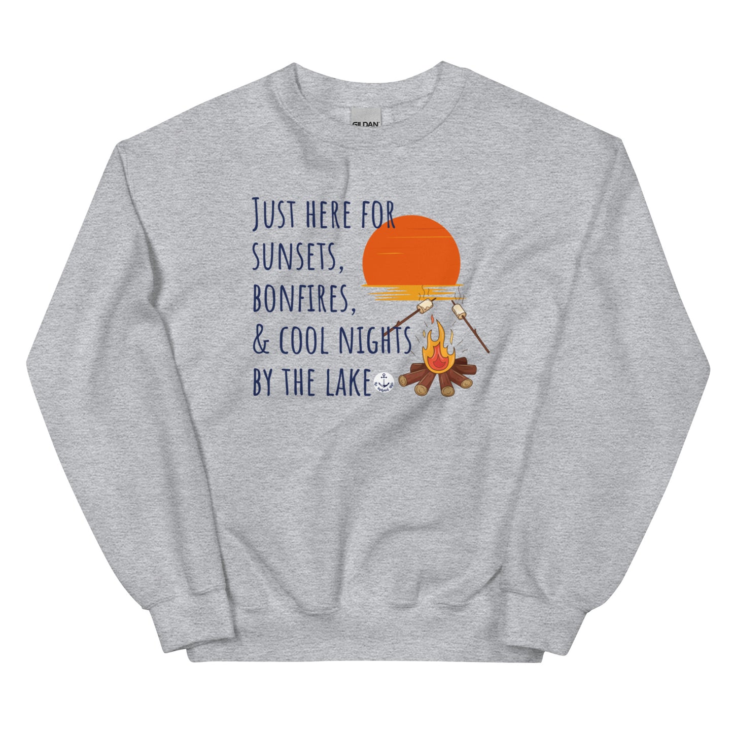 Sunsets & Bonfires Fall Graphic Crew Neck Sweatshirt