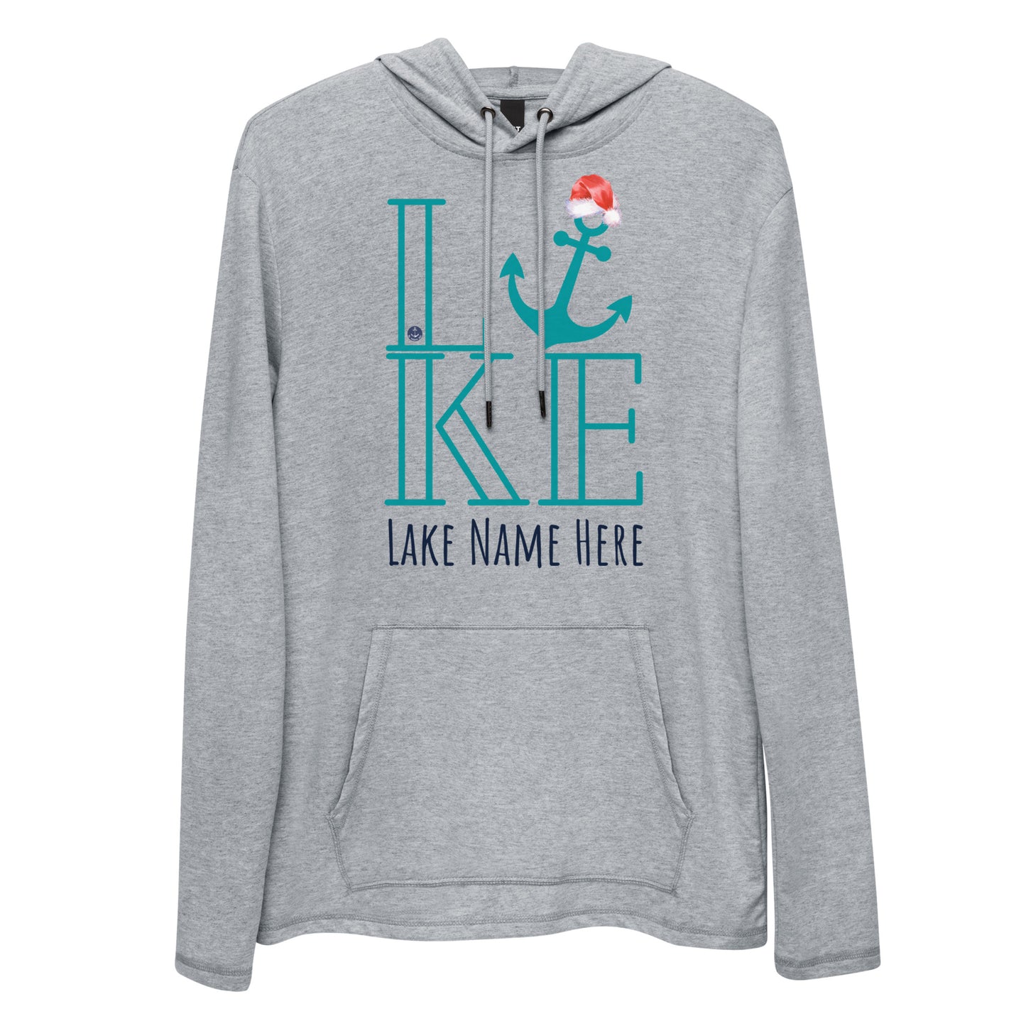 Customize Your Lake Christmas Lightweight Lake Hoodie