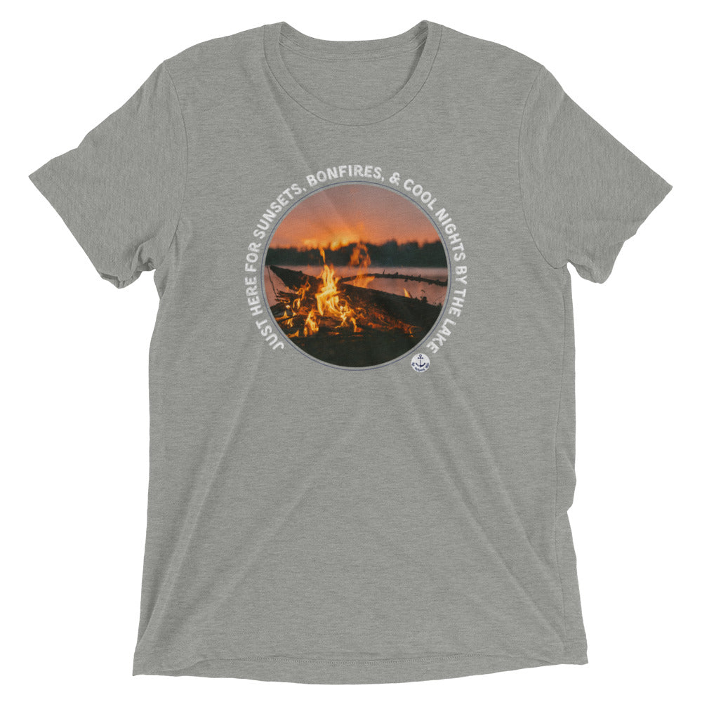 Bonfires & Sunsets Fall Triblend Lake Tee