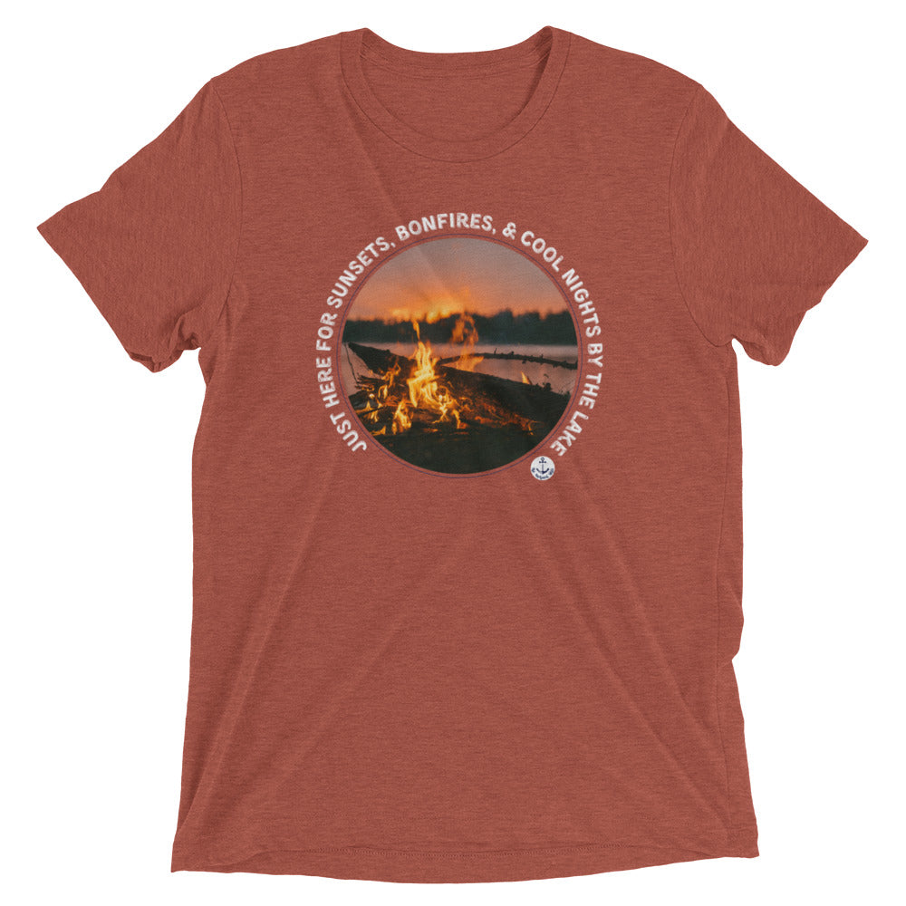 Bonfires & Sunsets Fall Triblend Lake Tee