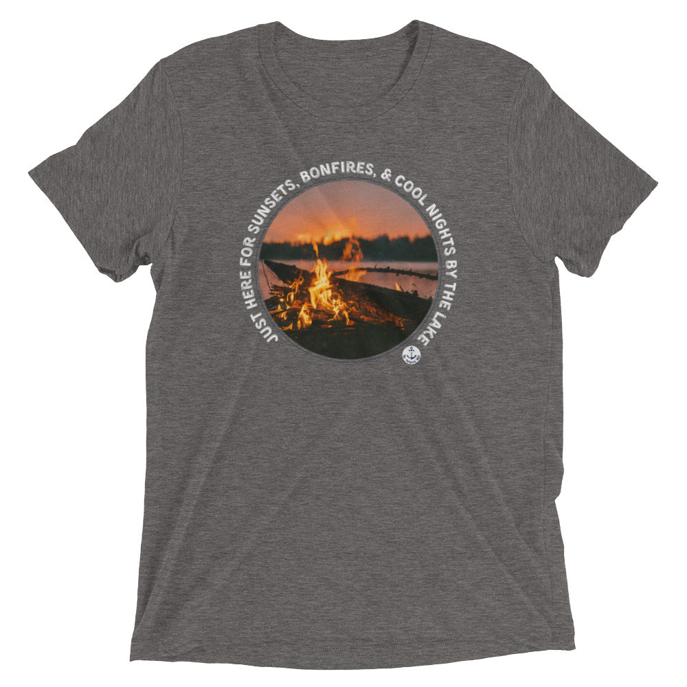 Bonfires & Sunsets Fall Triblend Lake Tee