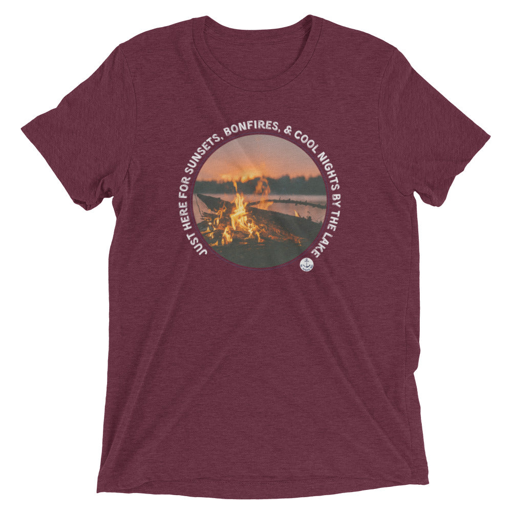 Bonfires & Sunsets Fall Triblend Lake Tee