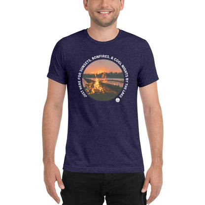 Bonfires & Sunsets Fall Triblend Lake Tee