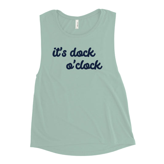 It's Dock O'Clock Ladies’ Muscle Lake Tank